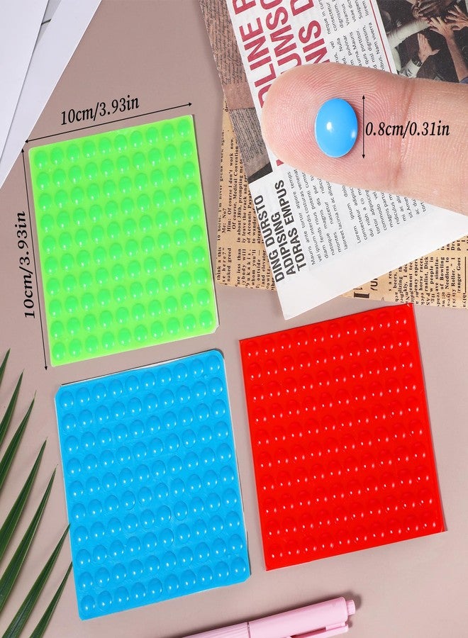 Qulkws 300 Pack Bump Dots for Visually Impaired Low Vision Blind Aids Blind People Tactile Aids Braille Bump Dot Sticker Silicone Braille Sticker Gadgets Impairment Sticky Bumps Raised Tactile Adhesive Dot - Image 2
