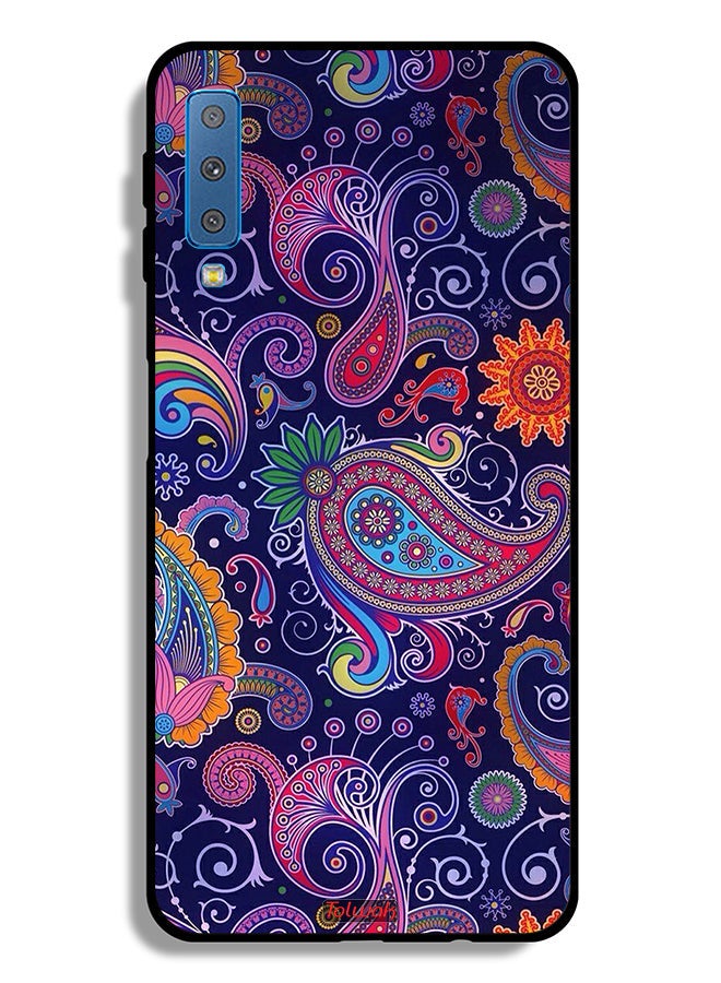 Tolwak Samsung Galaxy A7 (2018) Protective Case Cover Mandala Art Pattern - Image 1