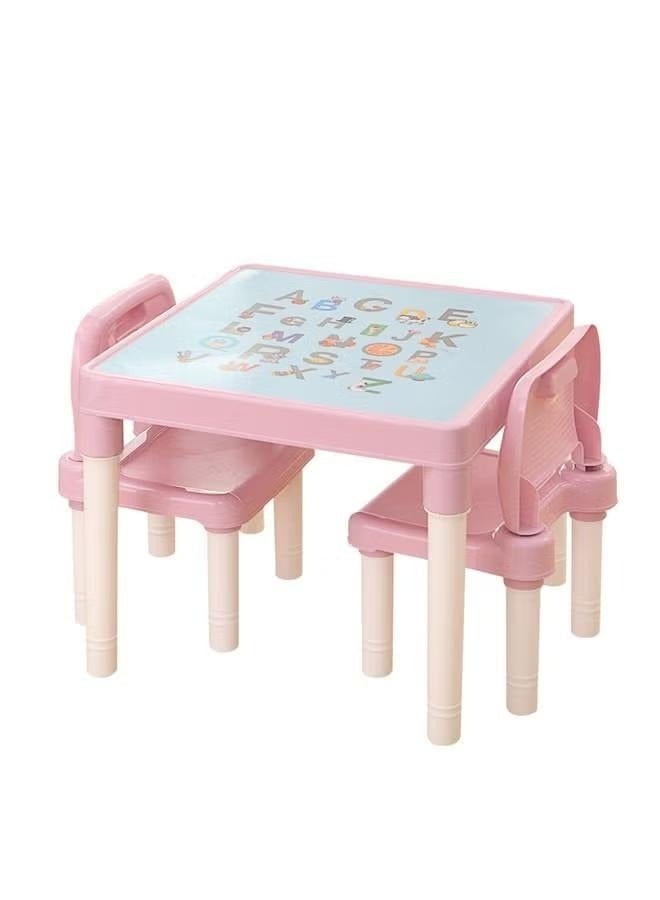 والالا مجموعة طاولة وكراسي تعليمية للأطفال، طاولة وكراسي رياض الأطفال، طاولة نزهة خارجية صيفية، يمكن للبالغين استخدامها (بما في ذلك طاولة واحدة وكرسيين) - Image 1