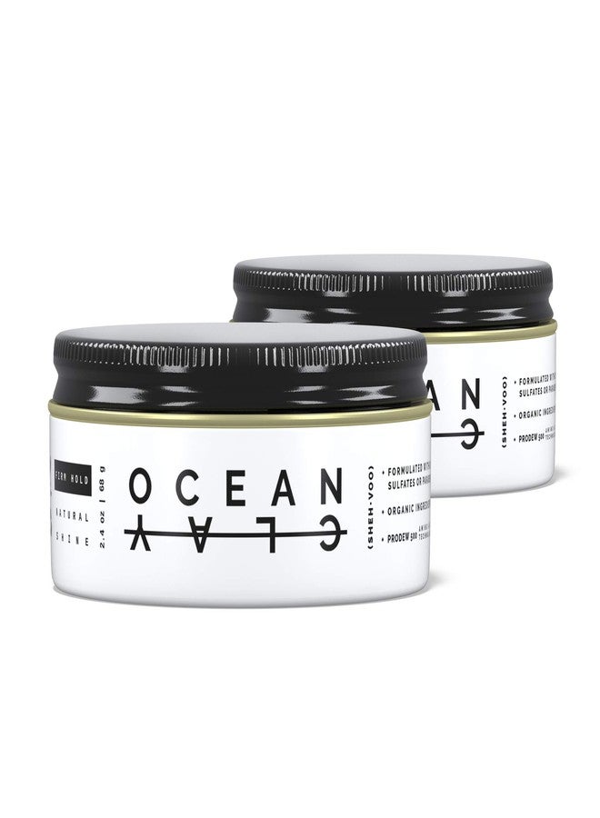 (SHEHVOO) (SHEH•VOO) OC DUO Kit - (2) Ocean Clay's - Premium Men's Hair Styling Clay (2.4 oz Each) - Image 1
