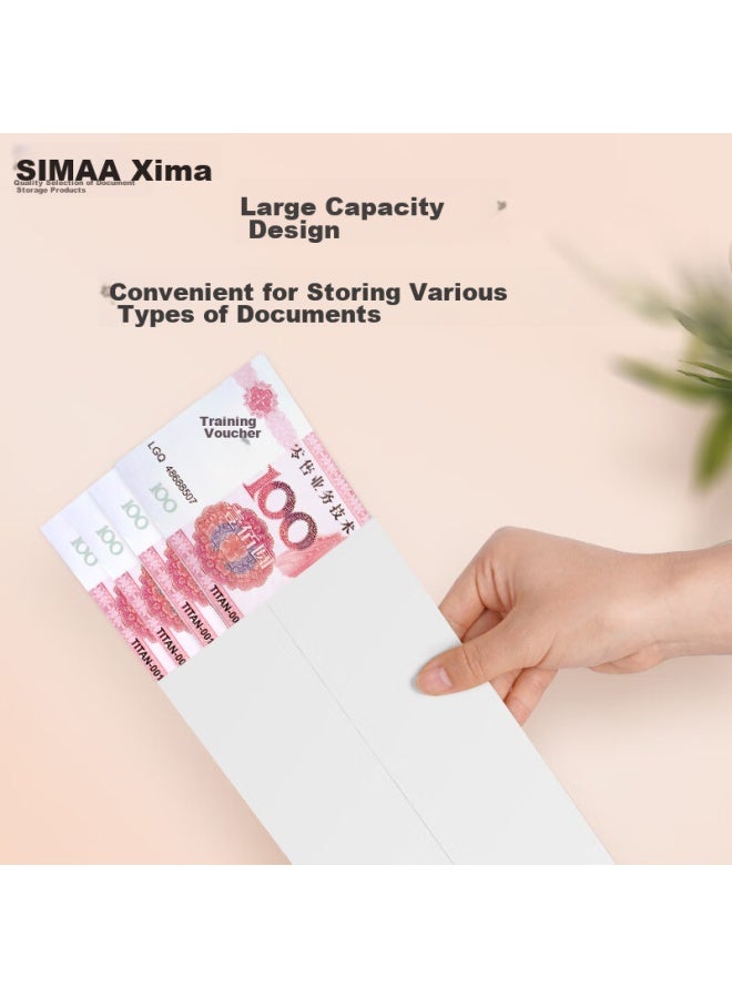 Simaa 50 ورقة رقم 7 مغلفات بيضاء فارغة، 229*162mm ملفات المستندات، مغلفات الفواتير وكشوف المرتبات، 25085 - Image 3
