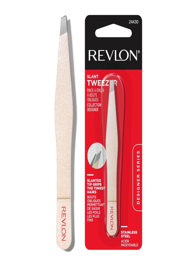 Revlon Designer Series Slant Tweezer, High Precision, Made With Long Lasting Stainless Steel, 1 Count - Image 1