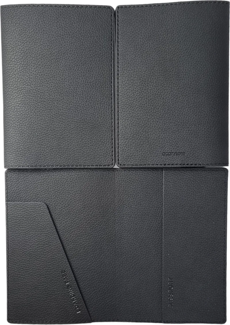 Smyrna Acar Mira Vegan Leather Unprinted Passport Cover Passport Travel Wallet Black