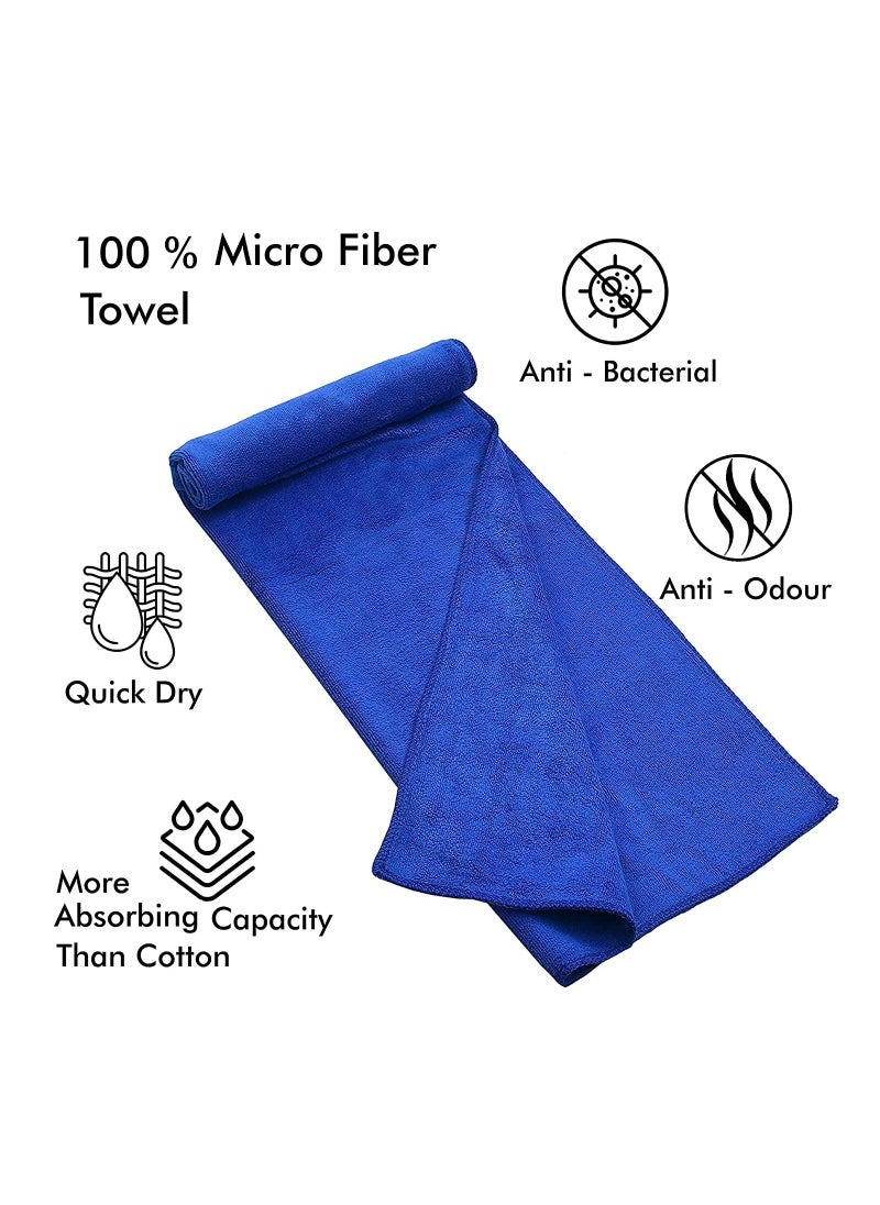 Fabienne 4-Piece Microfiber Bath Sheet 80x160cm Soft and Durable Microfiber Beach Towel Super Absorbent and Fast Drying Microfiber Bath Towel Large for Sports, Travel, Beach, Fitness and Yoga Multicolor  - Image 3