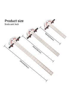 Hanghaijia Metal Woodworking Edge Ruler, T-Shaped Adjustable Caliper Protractor Measuring Scribing Tool  - Image 2