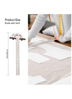 Hanghaijia Metal Woodworking Edge Ruler, T-Shaped Adjustable Caliper Protractor Measuring Scribing Tool  - Image 3