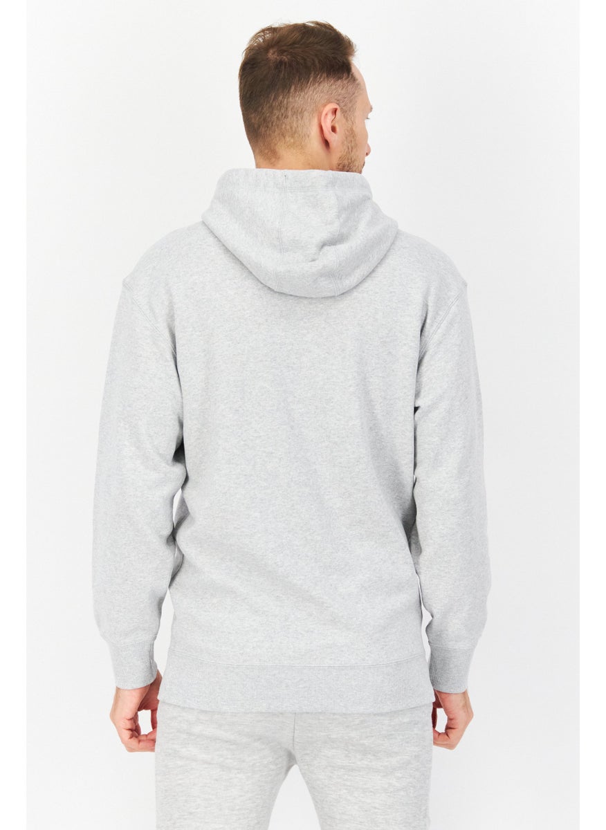 PUMA Men Sportswear Fit Graphic Print Training Hoodies, Grey  - Image 3