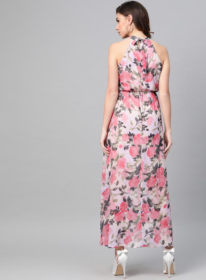 SASSAFRAS Floral Chiffon Dress  - Image 3