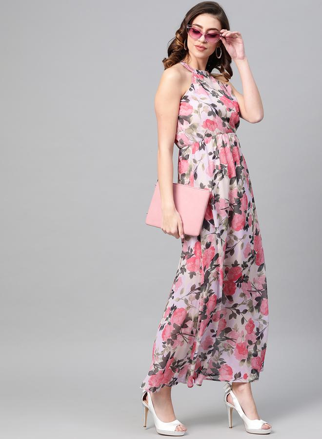 SASSAFRAS Floral Chiffon Dress  - Image 4