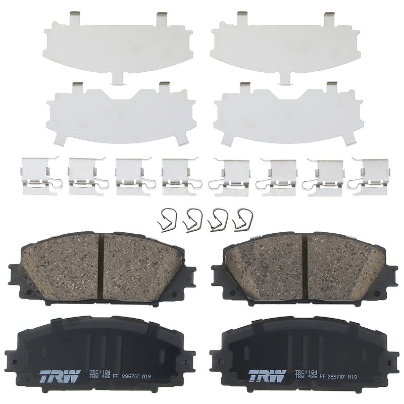 TRW Pro TRC1184 Disc Brake Pad Set For Toyota Yaris 20072018 Front And Other Applications
