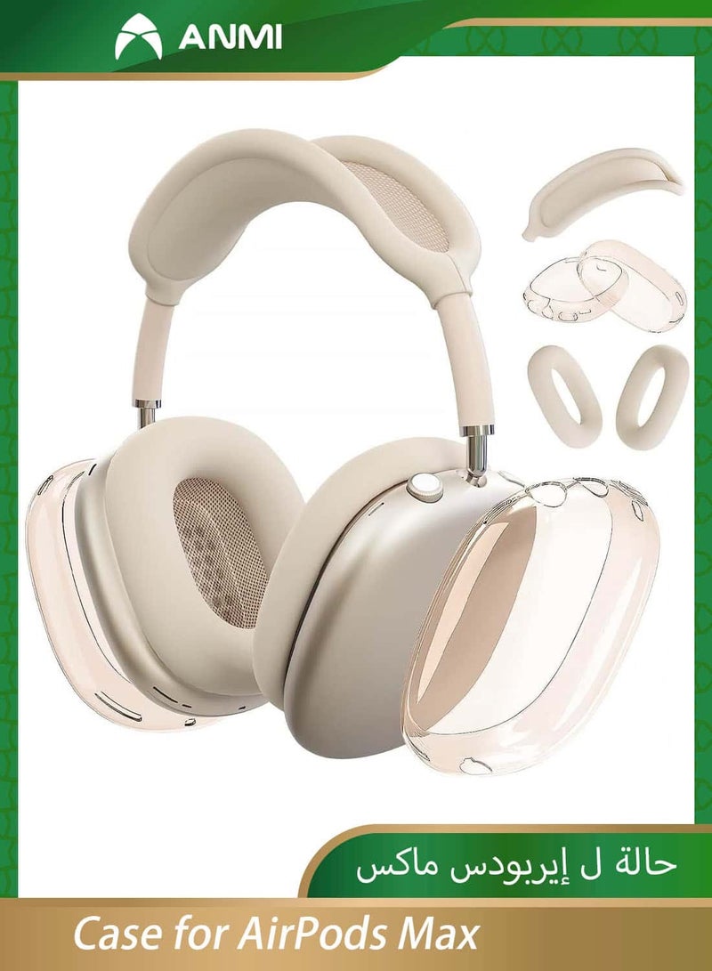 Anmi Silicone Headphone Case ,Pertain For AirPods Max Headphones, Anti Scratch，Sweat Proof,3 in 1 Ear Pad Covers/Ear Cups Cover/Headband Cover - Image 1