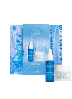 Lumene Lumene Birch Dew Hydration Gift Set - Holiday Skin Care Set with Hydrating Facial Moisturizer & Face Serum Enriched with Arctic Spring Water & Hyaluronic Acid - Suitable for All Skin Types (2 Count) 