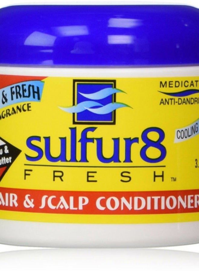 Sulfur 8 بلسم شعر وفروة الرأس الطبي سلفور 8 فريش، 3.8 أونصة (عبوة من 3)