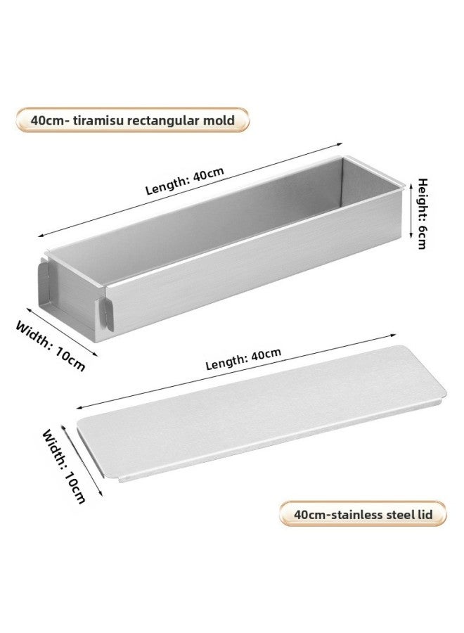 Tiramisu Mold Rectangular Stainless Steel Stall Box Cake Embryo Long Tray Shovel Tool Set