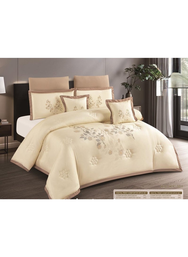 "Cookie" Summer Bedspread – 100% Microfiber – Reversible – Double Size (8-Piece Set)