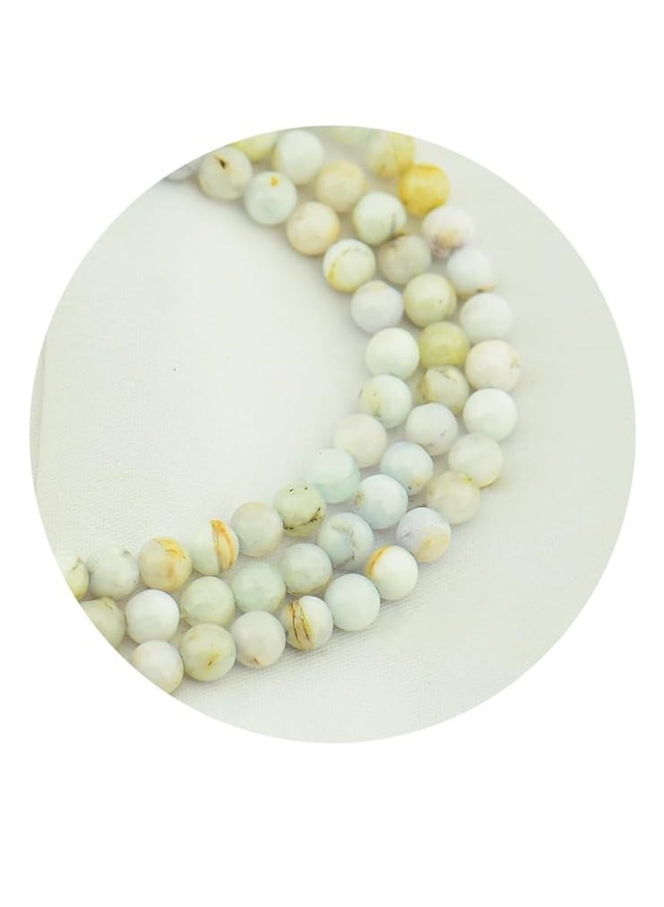 خرز سائب من حجر عقيق ارجواني خشن مشقق وغير مصقول مقاس 6 ملم لصنع المجوهرات (60-65 قطعة) - Image 2