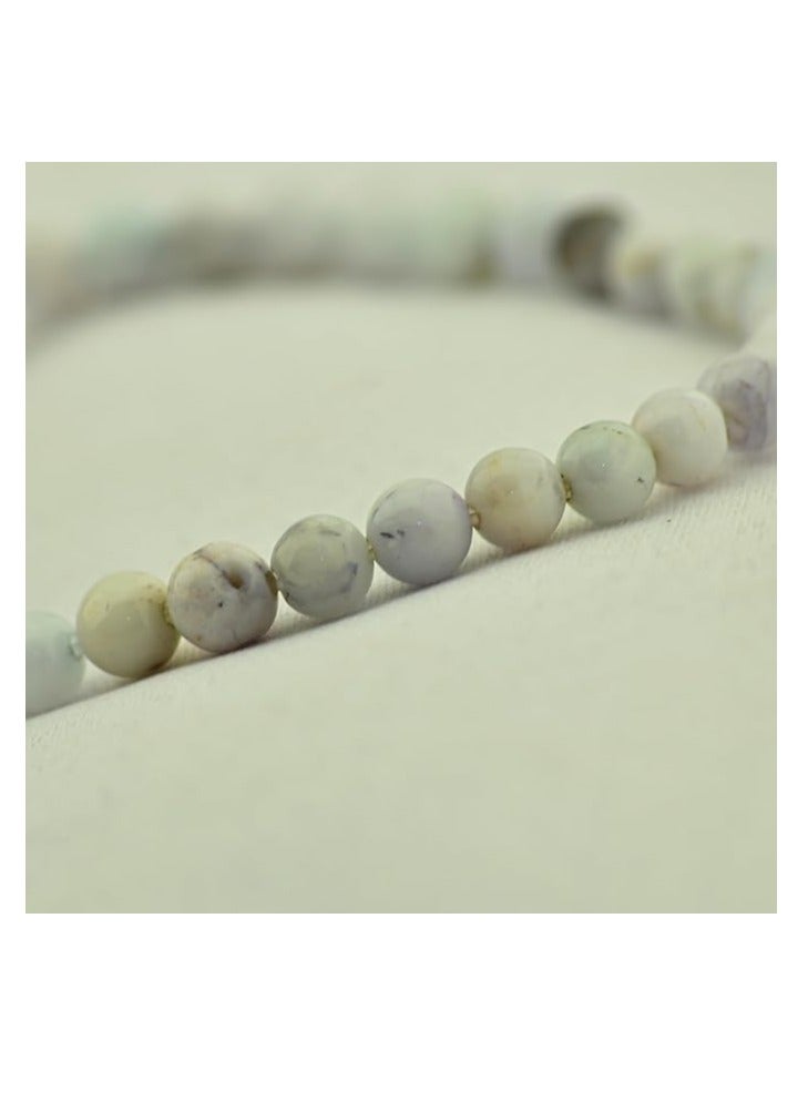 خرز سائب من حجر عقيق ارجواني خشن مشقق وغير مصقول مقاس 6 ملم لصنع المجوهرات (60-65 قطعة) - Image 3