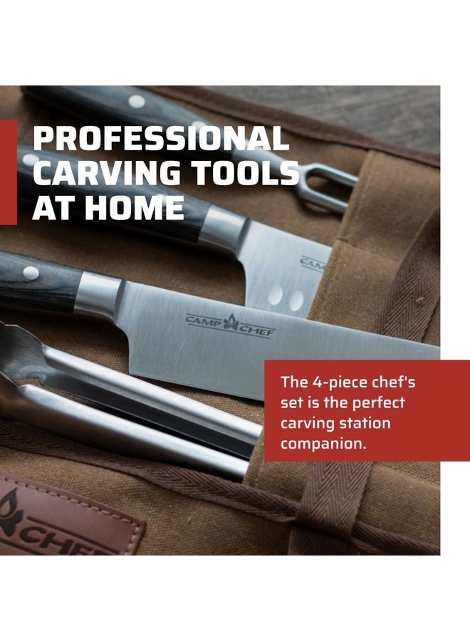Camp Chef Deluxe 4 Piece Carving Knife Set, Multi - Image 3