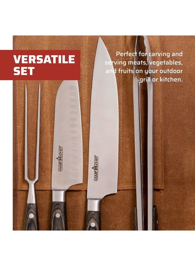 Camp Chef Deluxe 4 Piece Carving Knife Set, Multi - Image 4