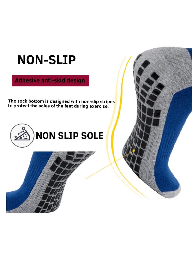 Kenzs 1 pair of long tube football anti-slip socks for men, women and children gel socks anti-slip football socks suitable for football - Image 3