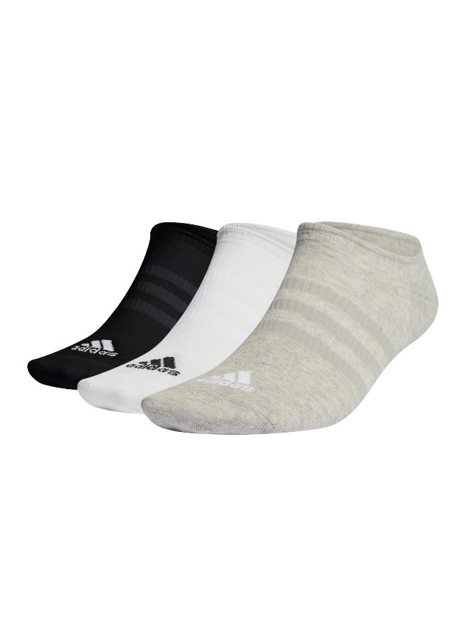 adidas جوارب تدريب T Spw Ns 3P رمادية للجنسين مقاس 10K - 11.5K 