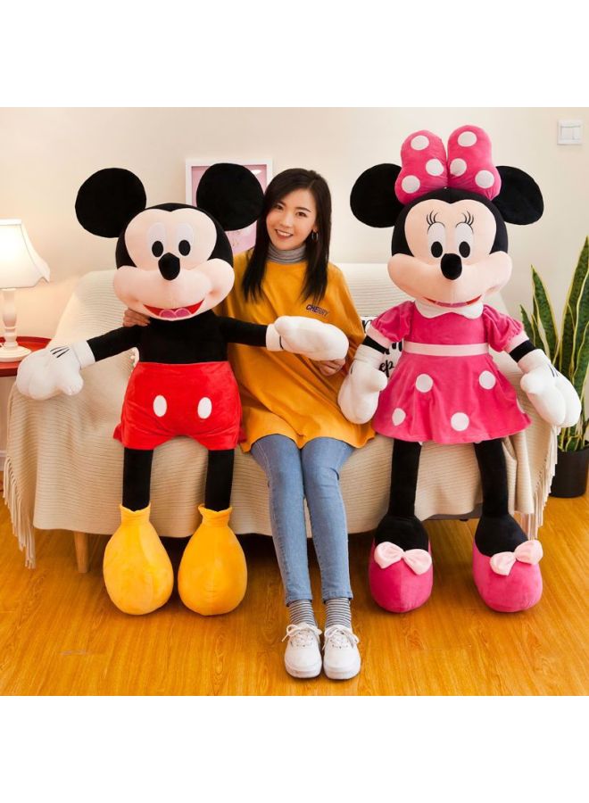 Mickey Minnie Doll Plush Toy Mickey Mouse Rag Doll Children Doll Sleeping Pillow Birthday Gift Girl-Colour:Mickey + Pink Minnie-High:50cm 【collect And Follow-three-piece Gift Set】 - Image 1
