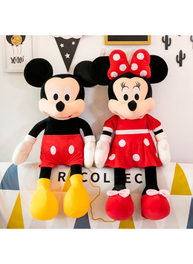 Mickey Minnie Doll Plush Toy Mickey Mouse Rag Doll Children Doll Sleeping Pillow Birthday Gift Girl-Colour:Mickey + Pink Minnie-High:50cm 【collect And Follow-three-piece Gift Set】 - Image 2
