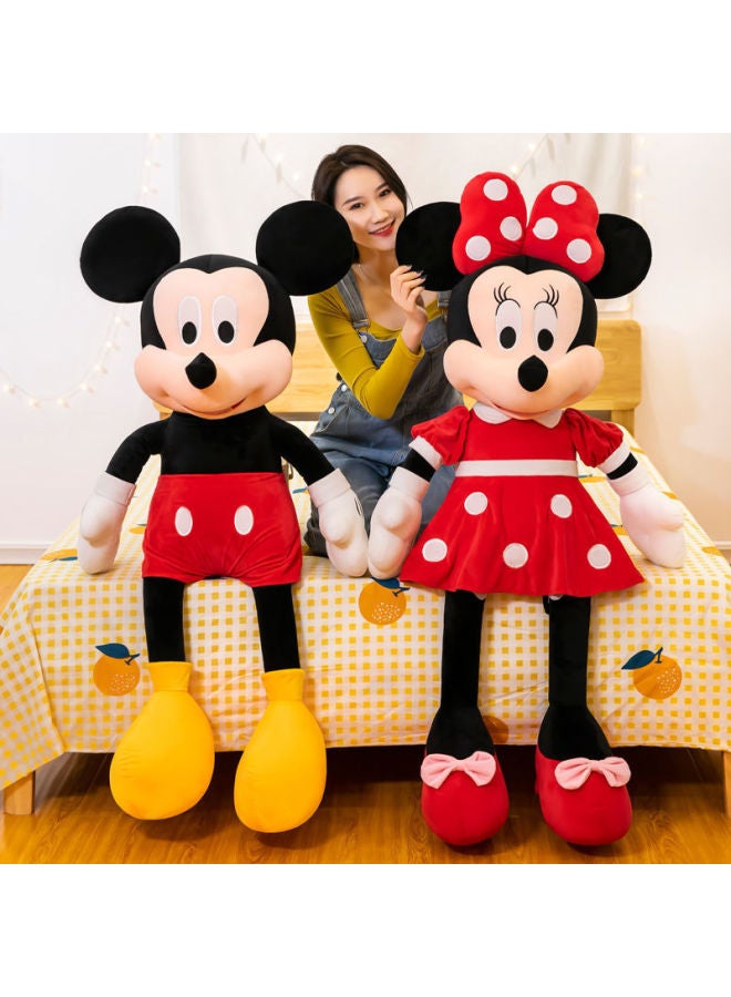 Mickey Minnie Doll Plush Toy Mickey Mouse Rag Doll Children Doll Sleeping Pillow Birthday Gift Girl-Colour:Mickey + Pink Minnie-High:50cm 【collect And Follow-three-piece Gift Set】 - Image 3
