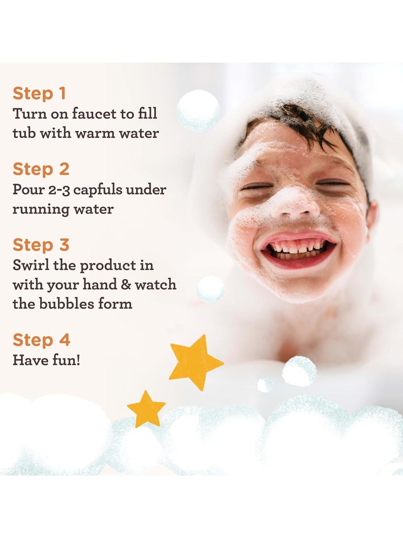 Aveeno Baby Aveeno Kids Bubble Bath, Children's Bubble Bath for Sensitive Skin with Oat Extract, Kid's Bath Liquid Nourishes Skin & Makes Big, Fluffy Bubbles for Bath Time Fun, Dye-Free, 19.2 fl. Oz  - Image 5