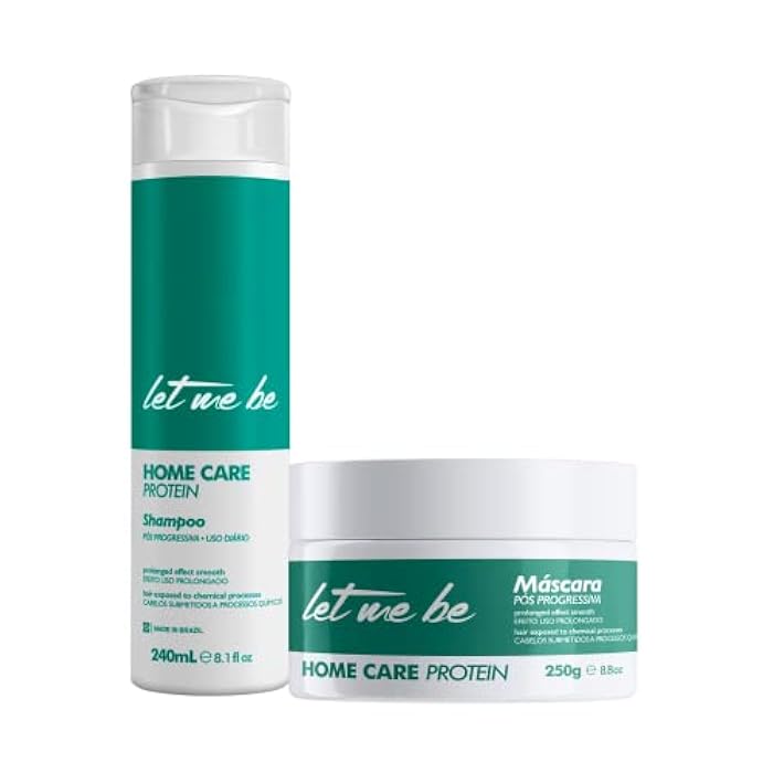 Let Me Be Home Care Protein Shampoo 240ml + Moisturizing Mask 250g Kit – Daily Use for Smoother, Shinier Hair – Ideal for Dry, Treated or Chemically Processed Hair - Image 1