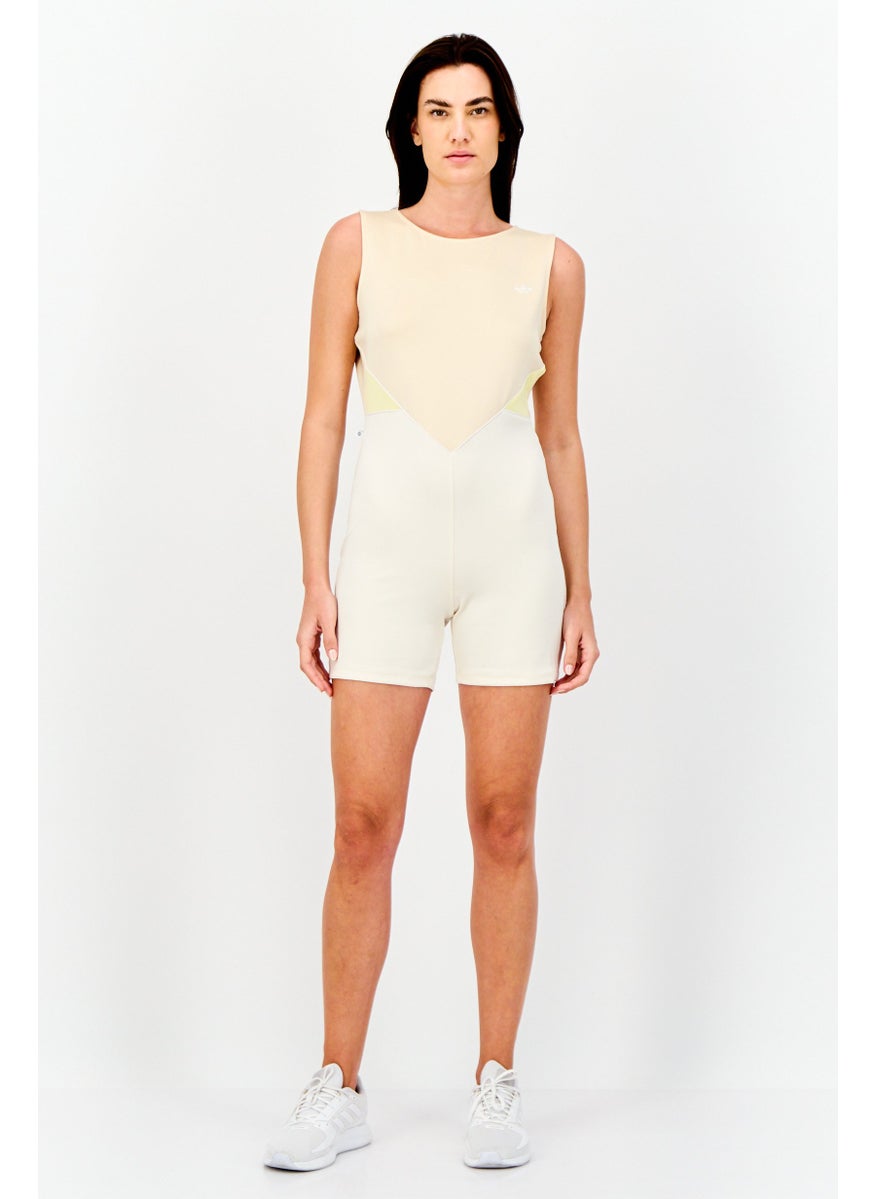 adidas Originals - Women Sportswear Fit Sleeveless Outdoor Next Racer Suit, Beige - Image 1