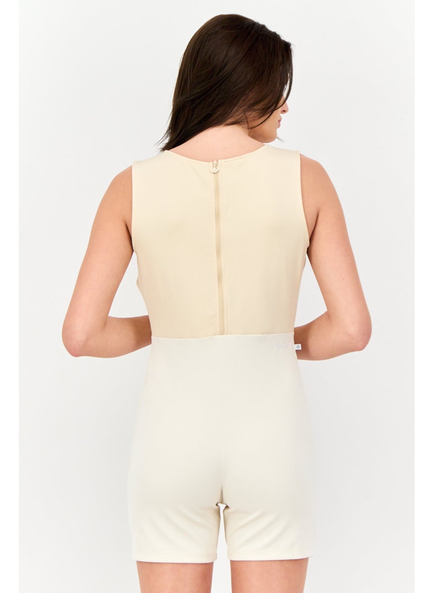 adidas Originals - Women Sportswear Fit Sleeveless Outdoor Next Racer Suit, Beige - Image 1