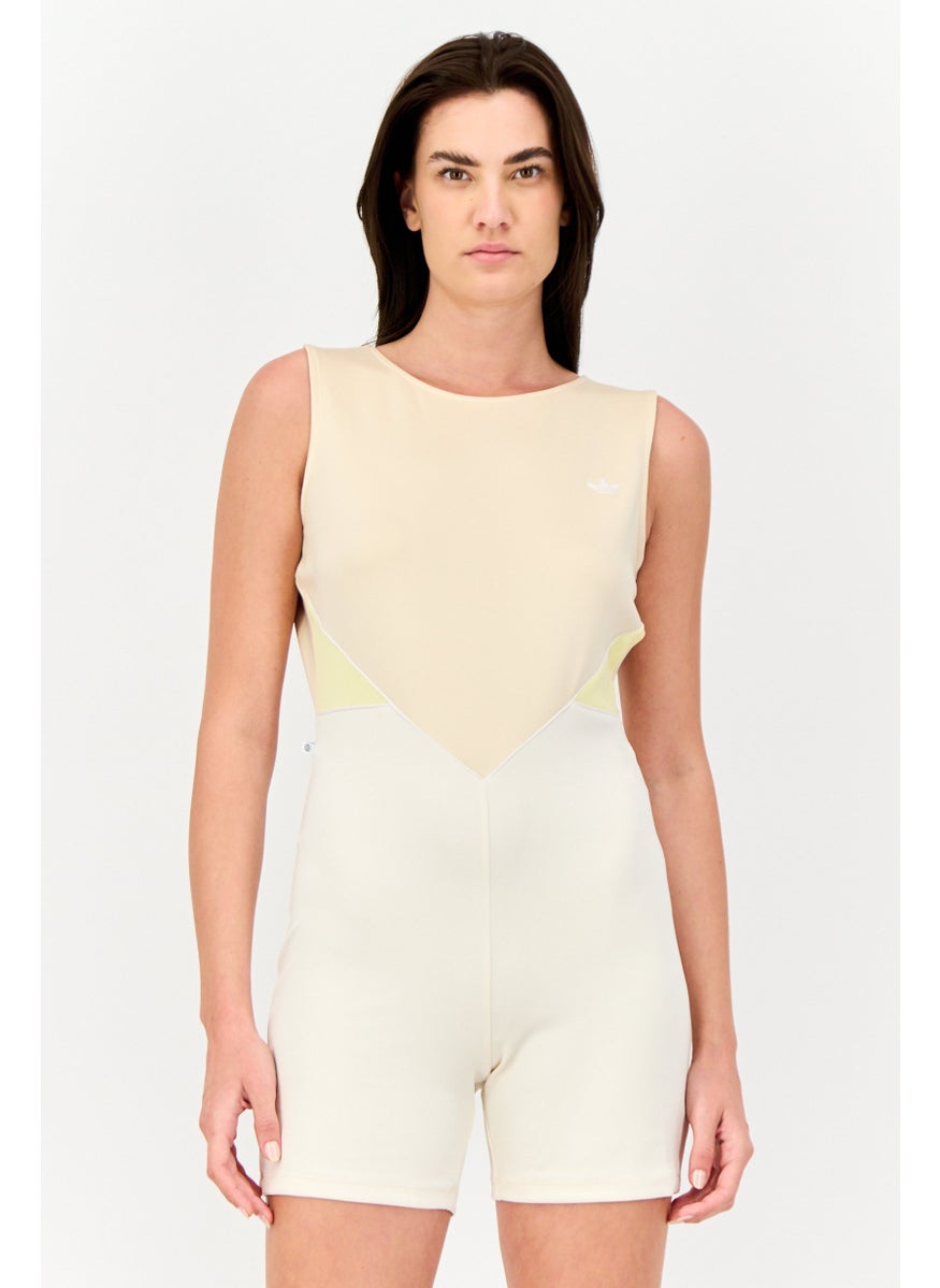 adidas Originals - Women Sportswear Fit Sleeveless Outdoor Next Racer Suit, Beige - Image 1
