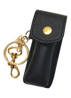 Lipstick Keychain Holder Storage Bag Keychain Holder Lip Balm Lip Pouch Bags for Women Girls(Black)