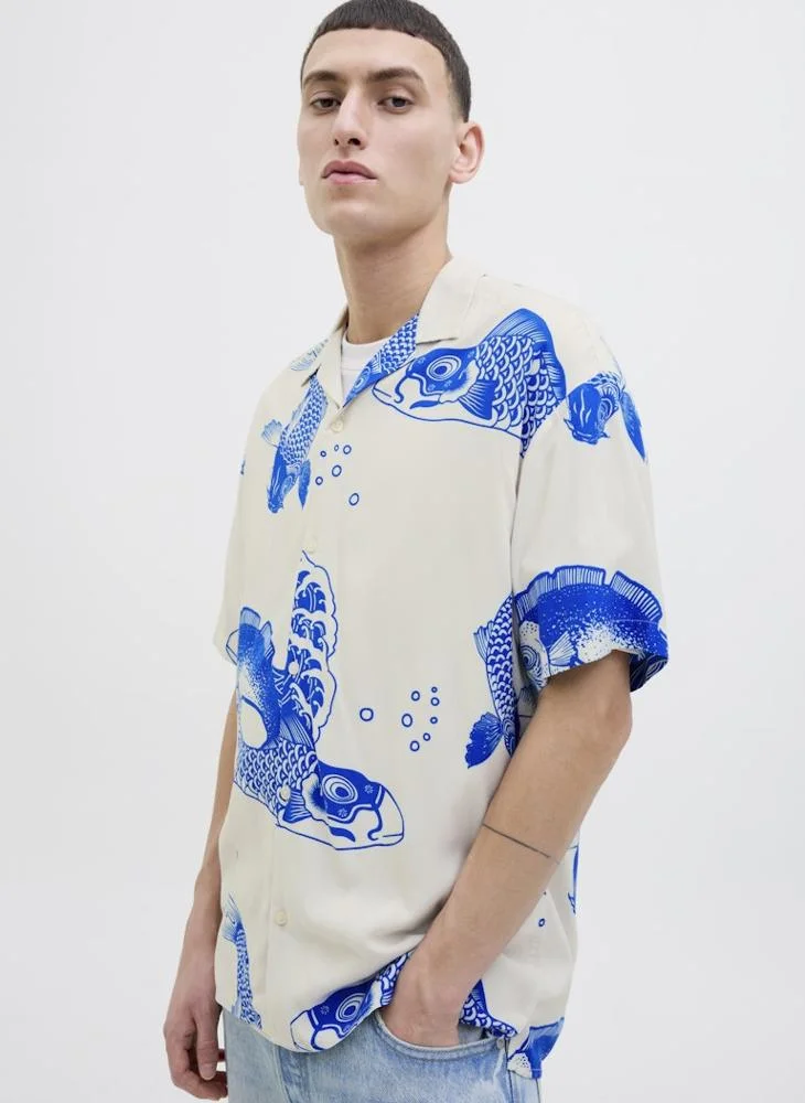 JACK & JONES Jjjeff Printed Regular Fit Shirt