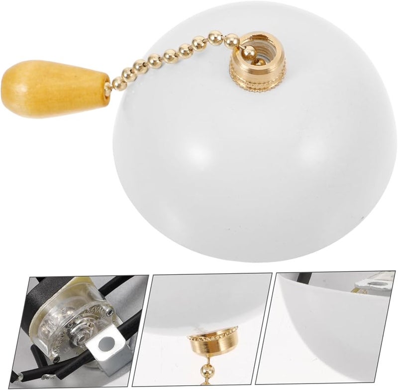 Tehaux 5Pcs Ceiling Fan Pull Chain Extension Semicircle Ornament For Room Decor - Image 3