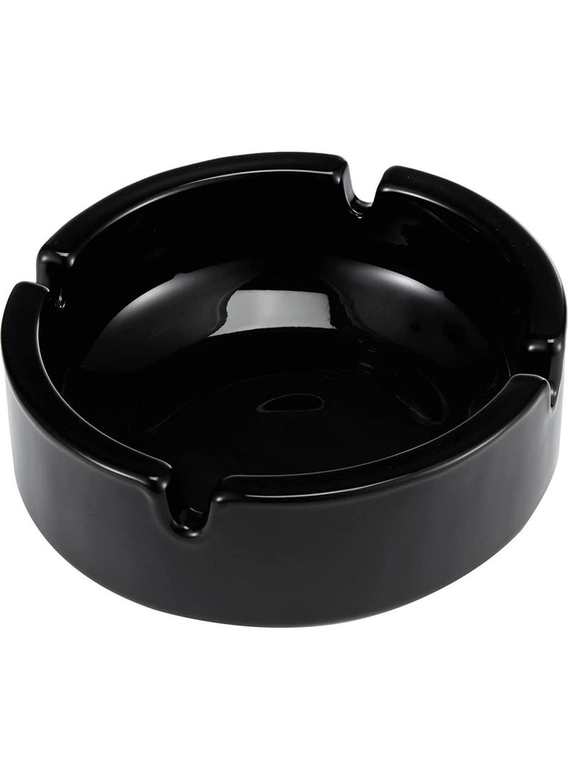 Paşabahçe 2 Pack Black Glass Ashtray 11CM  - Image 1