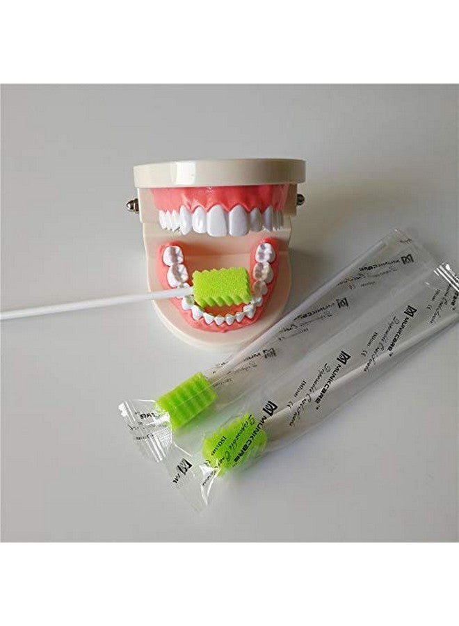 MUNKCARE Treated Dentifrice Oral Swabs- Dental Swabs Mouth Cleaning Sponge Swabs (250pcs, Fruit Green) - Image 3