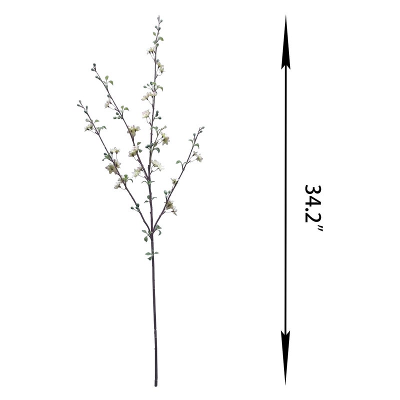 ATFL Artificial Plum Blossom Flowers,6 Pcs Light Pink Cherry Blossom Flowers,Fake Branches for Vase,Faux Cherry Blossom Stems for Table Accessories Party Beach Theme Office Home Decor (Light Pink)â€¦ - Image 5