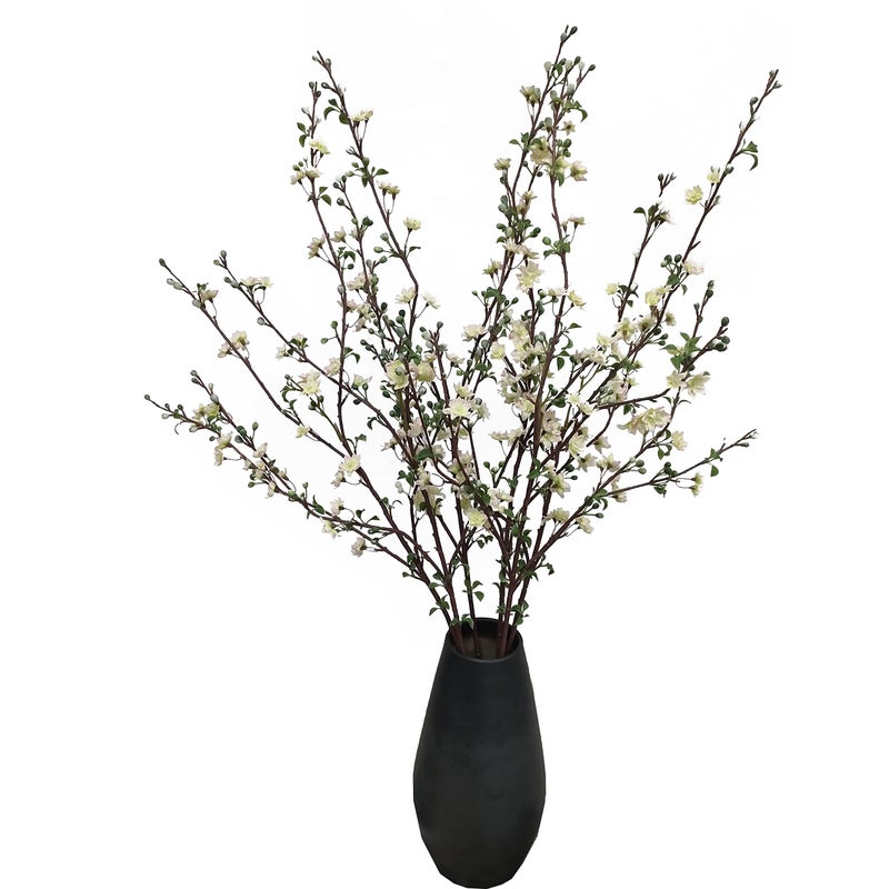 ATFL Artificial Plum Blossom Flowers,6 Pcs Light Pink Cherry Blossom Flowers,Fake Branches for Vase,Faux Cherry Blossom Stems for Table Accessories Party Beach Theme Office Home Decor (Light Pink)â€¦ - Image 1