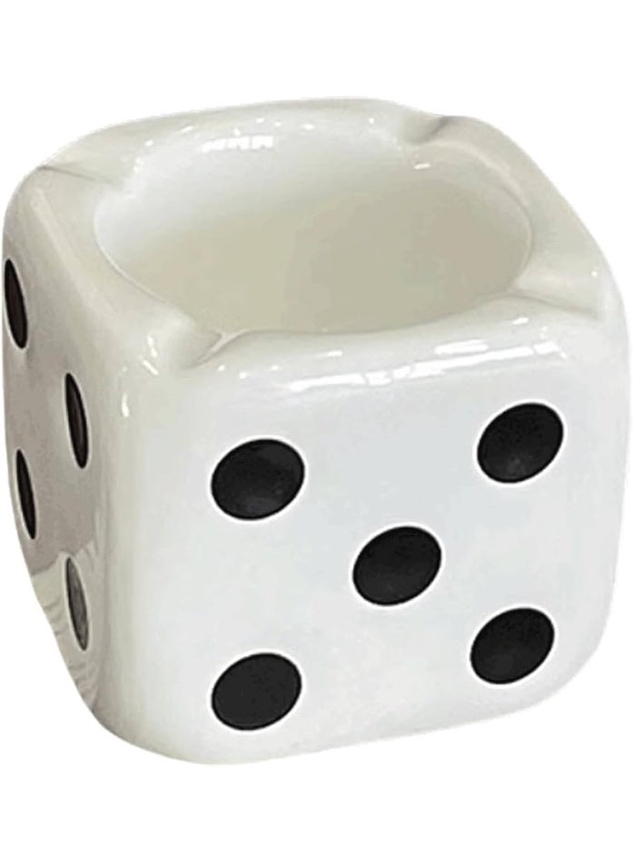 Ceramic Dice Ashtray for Smokers – Heat Resistant, Decorative, Easy Clean - Image 1