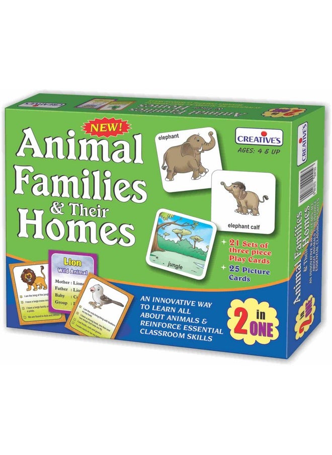 Creative's Creative’s Animal Families and Their Homes| Pre-School Games | Learn About Domestic and Wild Animals and Their Homes | Boys & Girls | Learning Card Games for Kids | Ages 4 to 6 Years  - Image 1