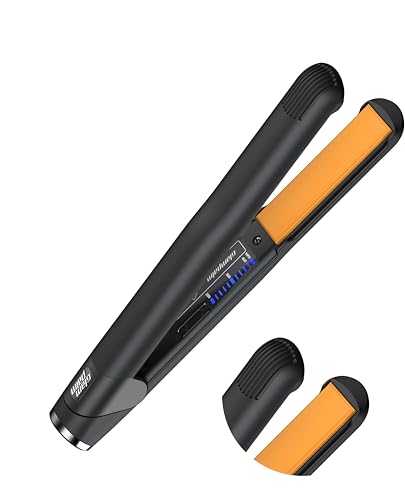 GLAMPALM Hair Straightener 1" Ceramic Flat Iron Infused with Vita C, Korea's No.1 Professional Salon Tool with 3D Swivel Cord & Dual Voltage,11 Heat Settings(220°–450°), 25s Fast Heat-Up (GP201) - Image 1