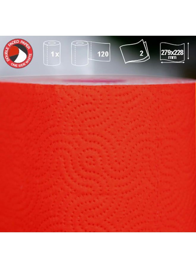 Renova Red Label Kitchen Paper Towels, 1 Roll 120 Sheets - Image 2