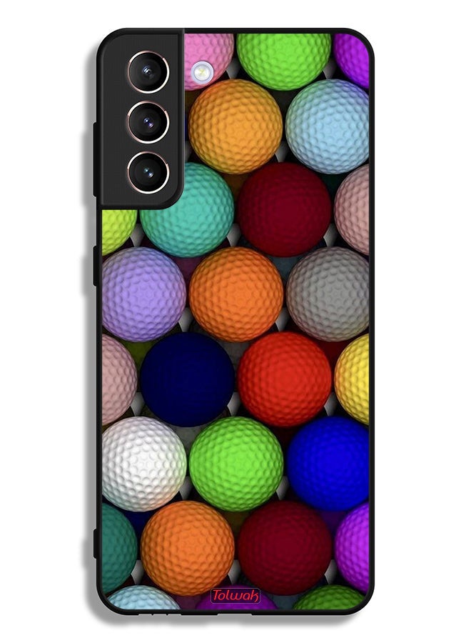 Tolwak Samsung Galaxy S21 5G Protective Case Cover Balls Abstract Art - Image 3