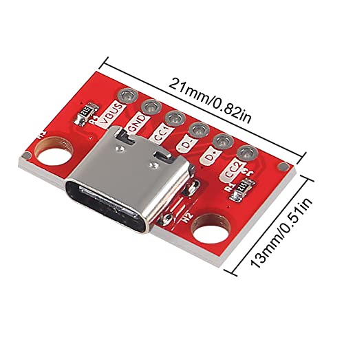UMLIFE 10PCS USB Type-C Breakout Board Serial Basic Breakout Female Connector Type PCB Converter Board with Pin Header - Image 4