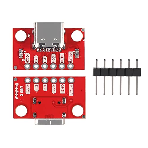 UMLIFE 10PCS USB Type-C Breakout Board Serial Basic Breakout Female Connector Type PCB Converter Board with Pin Header - Image 3