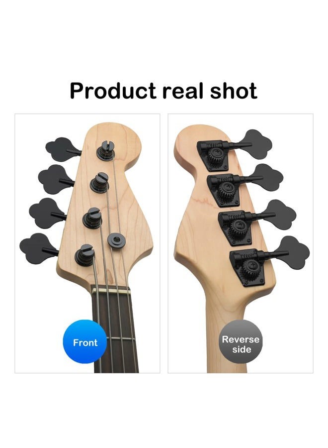 MAXCHEER 4R Opened Electric Bass Guitar Tuning Pegs Machine Heads Tuners for Bass for Jazz Precision P Bass Replacement (Black) - Image 4