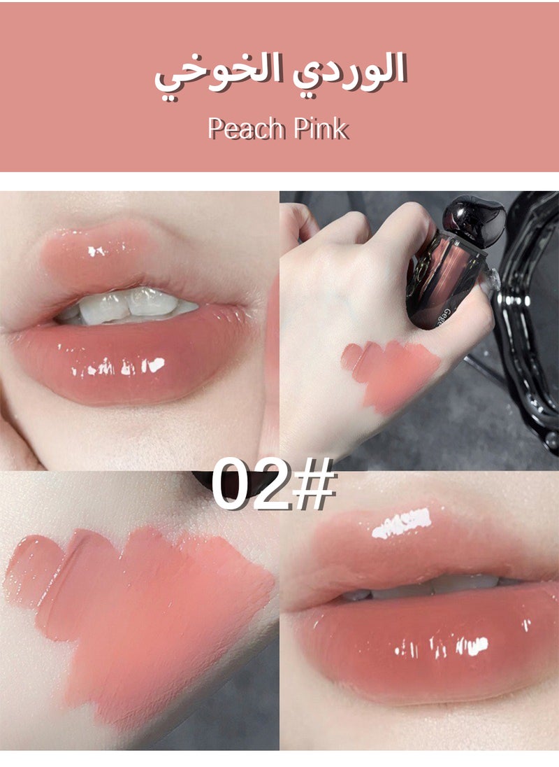 Iceberg Lava Moistened Lip Gloss, Mirror Glossy, Long-Lasting, Nonstick Cup Liquid Lipstick to Plump Lips and Improve Complexion