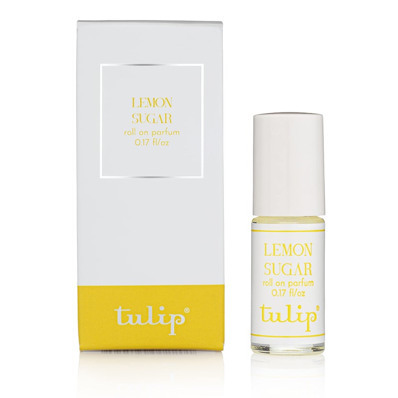 Tulip Lemon Sugar RollOn Perfume Oil  Sparkling Citrus Soft Vanilla  Sugar Cane  Clean Cozy Vegan Perfume for Women  TravelFriendly  033 fl oz